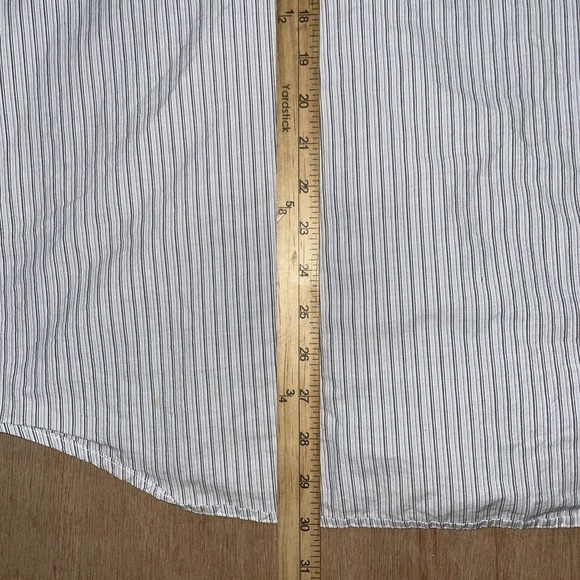 American Eagle Shirt Mens Large Vintage Fit Blue Striped Long Sleeve‎ Button Up - Picture 5 of 6